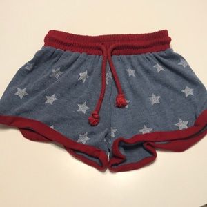 Wildfox Patriotic Stars Pajama Drawstring ShortsXS